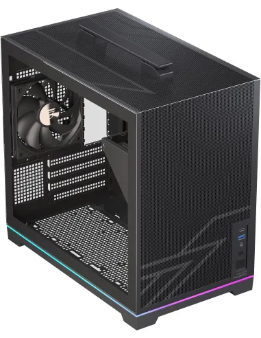 Einarex PM300 Core Black: caja Micro-ATX compacta con USB-C