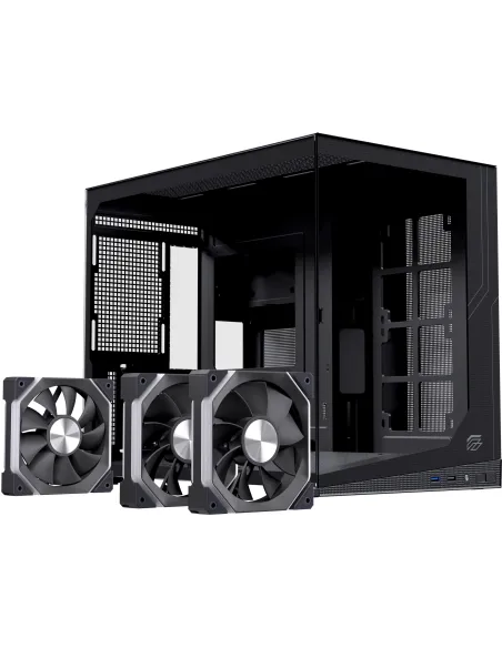 Caja microATX Einarex Prisma SM300 RGB negra con cristal
