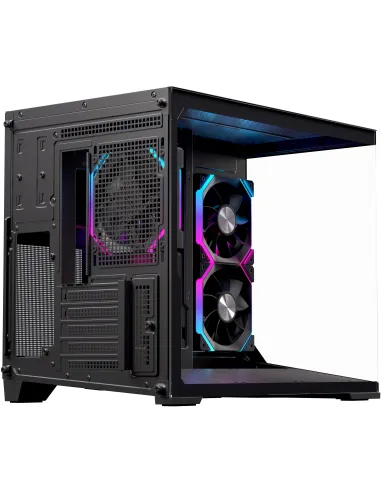 Caja microATX Einarex Prisma SM300 RGB negra con cristal