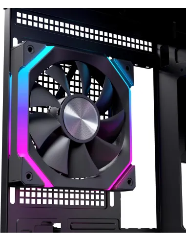 Caja microATX Einarex Prisma SM300 RGB negra con cristal