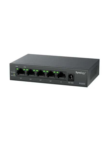 Synology PS500: switch PoE+ Gigabit de 5 puertos y 60 W