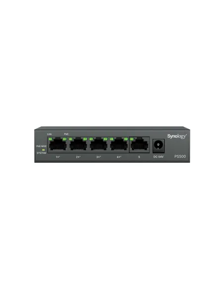 Synology PS500: switch PoE+ Gigabit de 5 puertos y 60 W