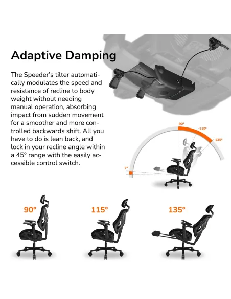 Cougar Speeder Elite: silla gaming de malla y soporte lumbar