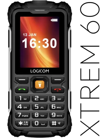 Logicom Xtrem 60 4G Negro: IP68, Dual SIM, batería extraíble