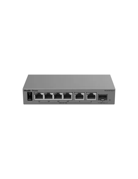 Reyee RG-ES207GS-P Switch PoE inteligente de 6 puertos Gigabit gestionado en la nube con 1 puerto SFP