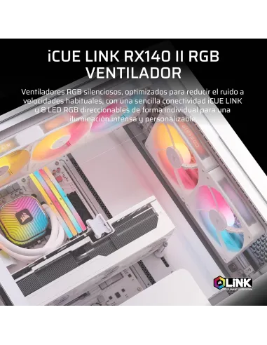 Ventilador CORSAIR iCUE LINK RX140 II RGB PWM 140 mm PC