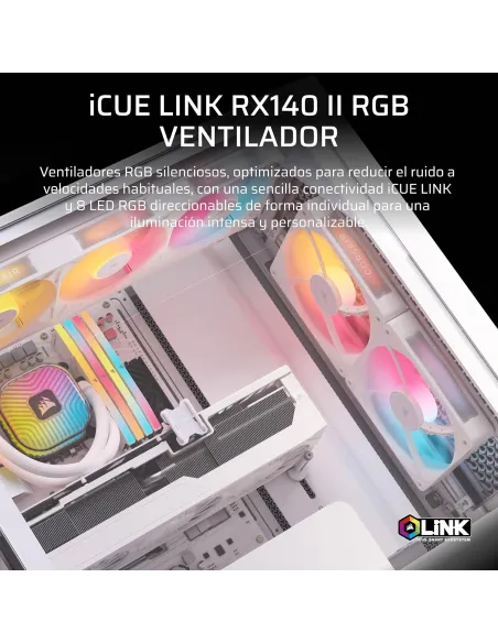 Ventilador CORSAIR iCUE LINK RX140 II RGB PWM 140 mm PC