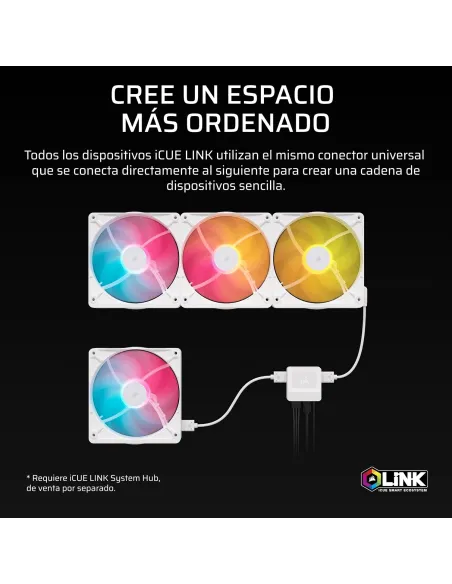 Ventilador CORSAIR iCUE LINK RX140 II RGB PWM 140 mm PC