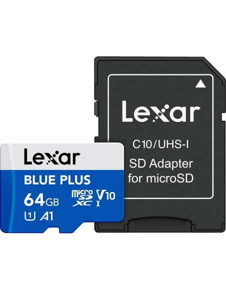 Lexar Blue Plus microSDXC 64GB con adaptador SD