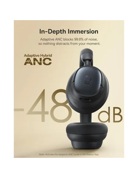 auriculares Baseus Bowie MH1 Cosmic Black con ANC y LDAC