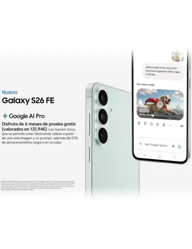 Móvil Samsung Galaxy S26 FE 5G 8GB 128GB 6.7" Negro Grafito