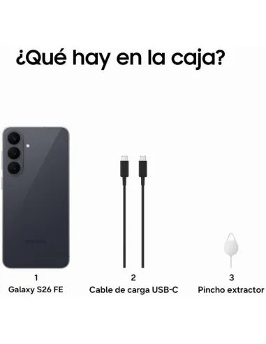 Móvil Samsung Galaxy S26 FE 5G 8GB 128GB 6.7" Negro Grafito