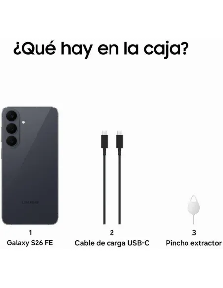Móvil Samsung Galaxy S26 FE 5G 8GB 128GB 6.7" Negro Grafito