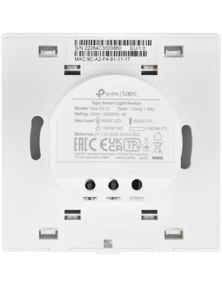 interruptor inteligente Tapo S210 para luces desde la app