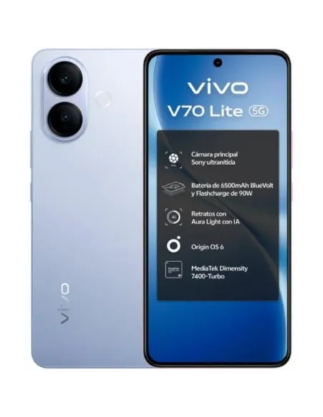 Smartphone Vivo V70 Lite 5G 6GB 128GB 6.77" Azul y 120 Hz