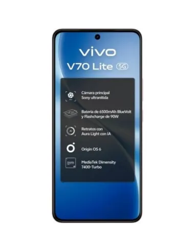 Smartphone Vivo V70 Lite 5G 6GB 128GB 6.77" Azul y 120 Hz