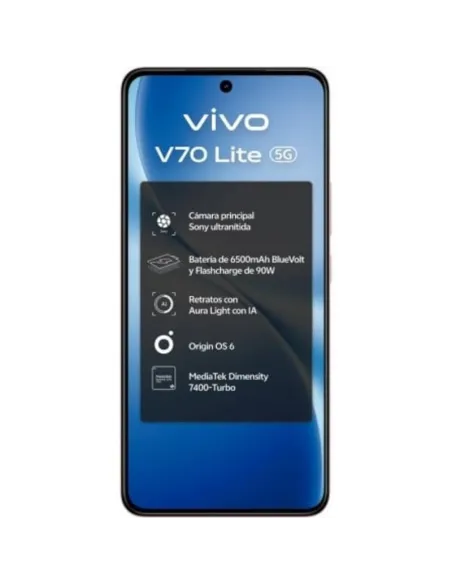 Smartphone Vivo V70 Lite 5G 6GB 128GB 6.77" Azul y 120 Hz