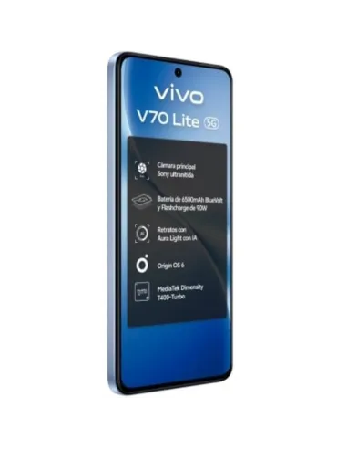 Smartphone Vivo V70 Lite 5G 6GB 128GB 6.77" Azul y 120 Hz