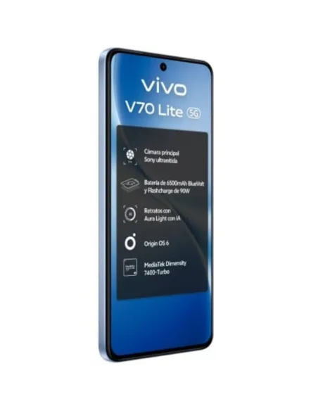 Smartphone Vivo V70 Lite 5G 6GB 128GB 6.77" Azul y 120 Hz