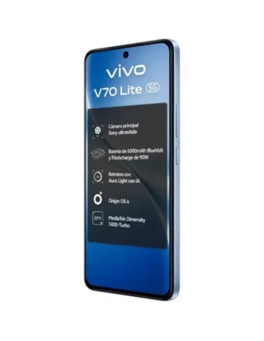 Smartphone Vivo V70 Lite 5G 6GB 128GB 6.77" Azul y 120 Hz