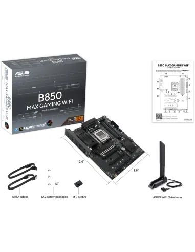 ASUS B850 MAX GAMING WIFI: placa base ATX AM5 DDR5 Wi-Fi 6E