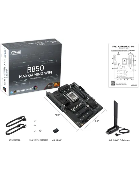 ASUS B850 MAX GAMING WIFI: placa base ATX AM5 DDR5 Wi-Fi 6E
