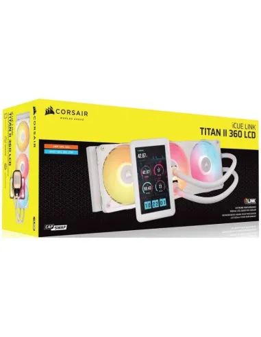 CORSAIR iCUE LINK TITAN II 360 RX LCD blanca - AIO 360 mm
