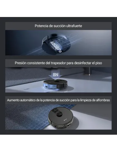 Robot aspirador EZVIZ RE4 Plus Black con base de autovaciado