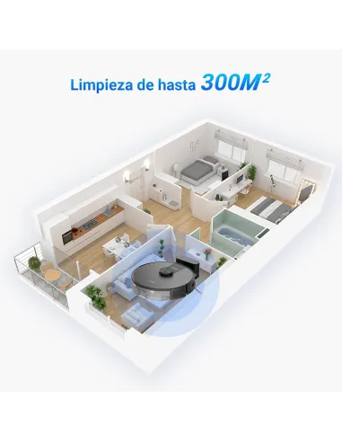 Robot aspirador EZVIZ RE4 Plus Black con base de autovaciado