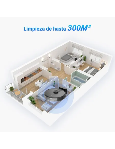 Robot aspirador EZVIZ RE4 Plus Black con base de autovaciado