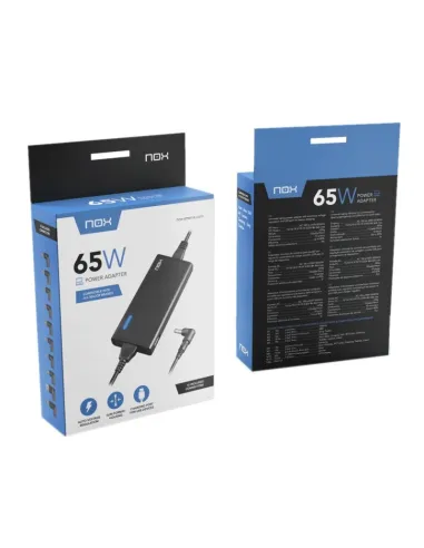 Nox NXPWR65NB Cargador para Portátil 65W Negro