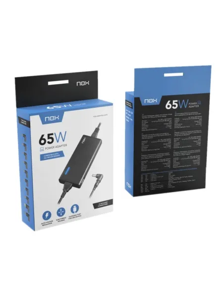 Nox NXPWR65NB Cargador para Portátil 65W Negro