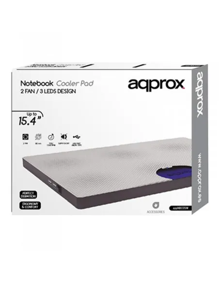 Approx Base de Refrigeración para Portátil hasta 15.4" Blanco