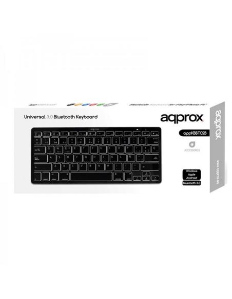 Approx APPKBBT02B Teclado Bluetooth 3.0 Negro