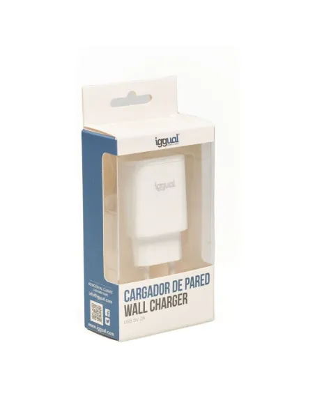 iggual Cargador de Pared 1xUSB 5V/2A (10W)