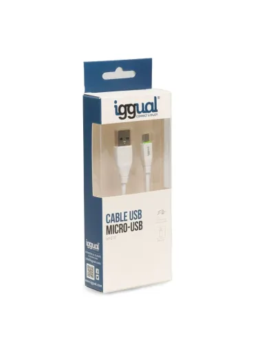iggual cable USB-A/micro-USB 100 cm blanco