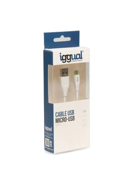 iggual cable USB-A/micro-USB 100 cm blanco