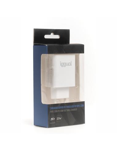 iggual Cargador rápido de pared USB PD tipo C 20W