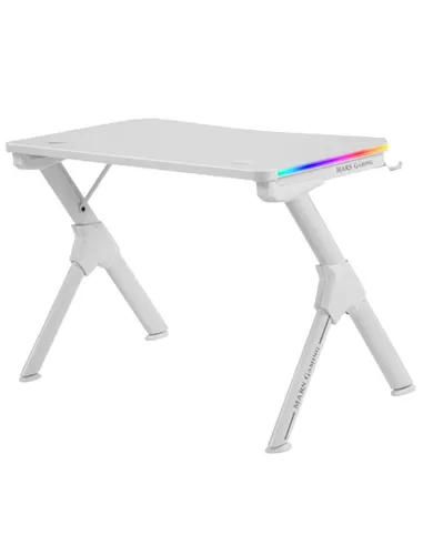 Mars Gaming MGDRGBW RGB Mesa Gaming Blanca