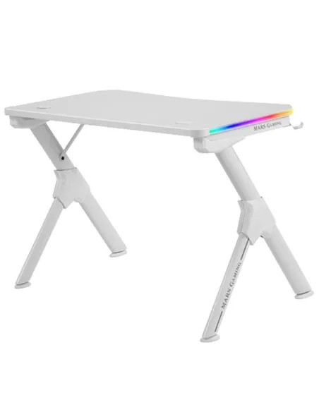 Mars Gaming MGDRGBW RGB Mesa Gaming Blanca