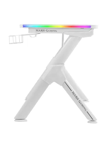 Mars Gaming MGDRGBW RGB Mesa Gaming Blanca