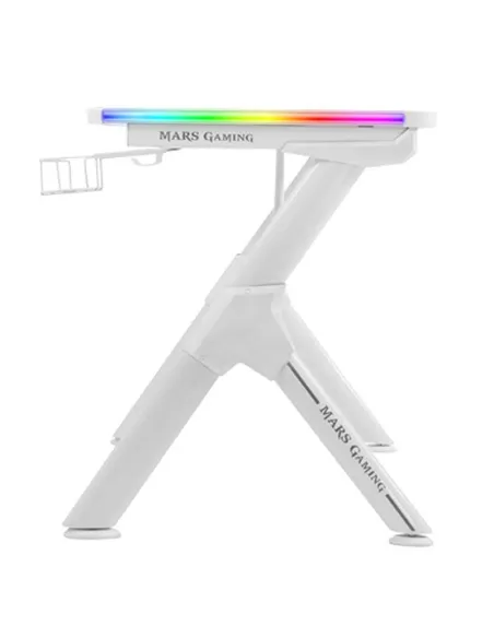 Mars Gaming MGDRGBW RGB Mesa Gaming Blanca