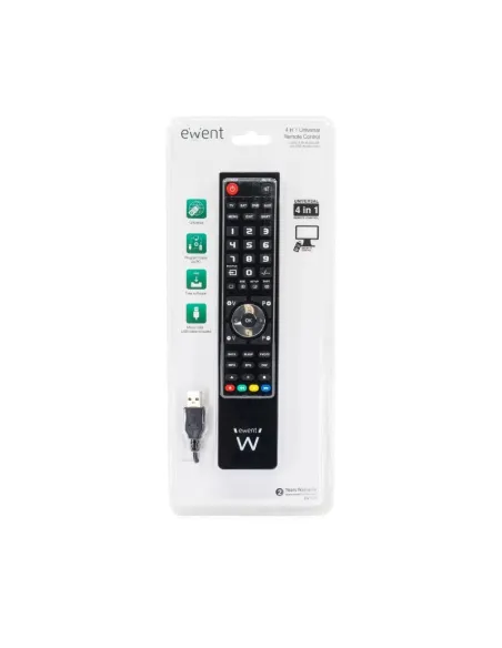 EWENT EW1570 Mando TV 4 en 1 programable x cable