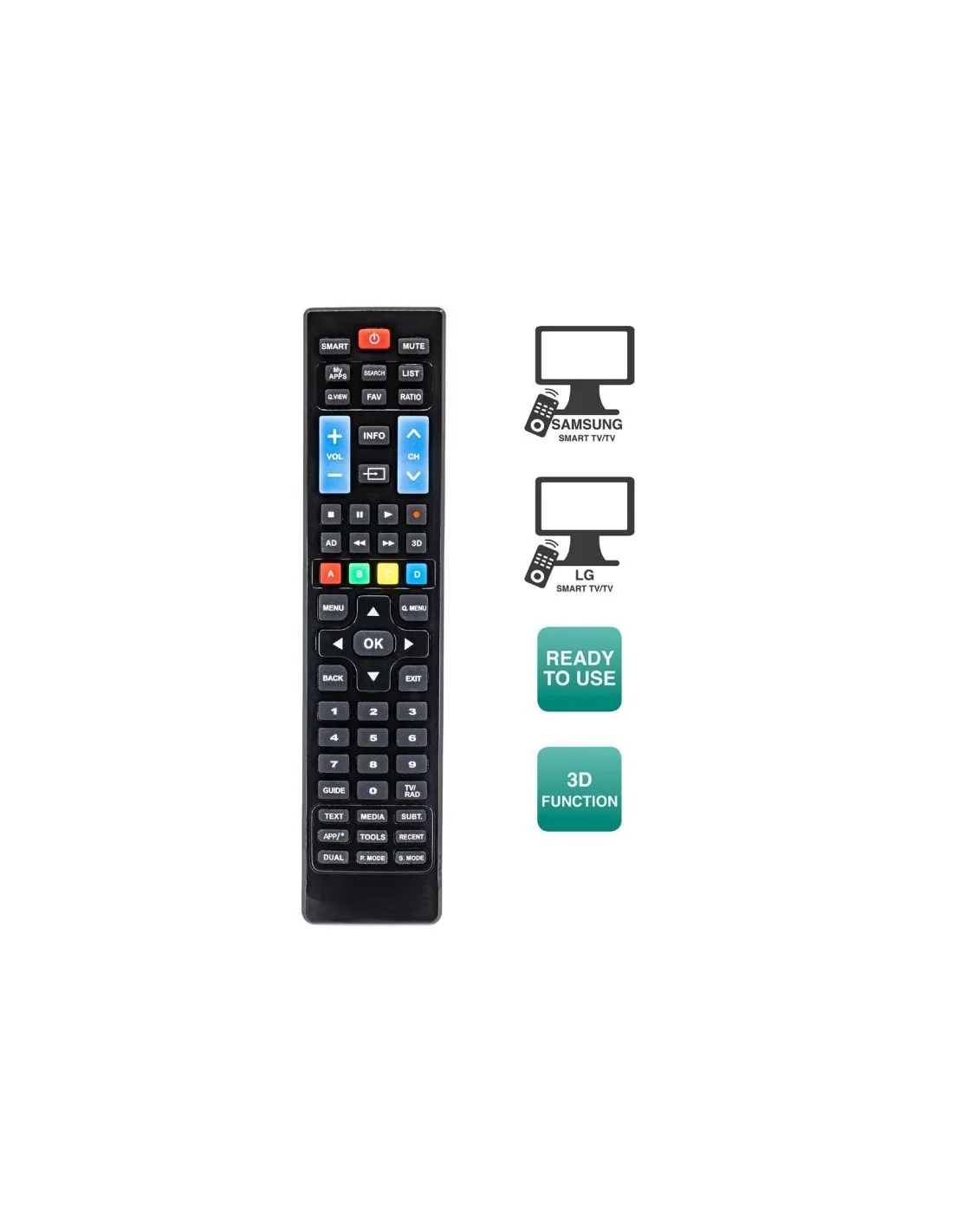 EWENT EW1575 Mando TV universal para LG y Samsung