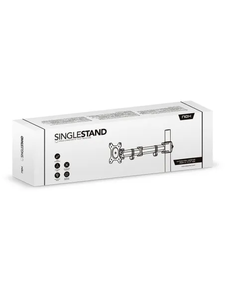 NOX Lite Single Stand Soporte Monitor 13"/27" Máx. 8Kg Negro