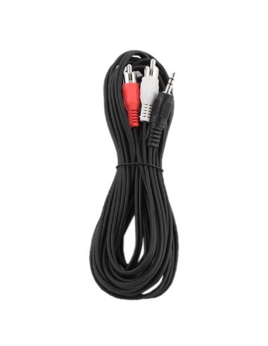 Gembird Cable Jack 3.5mm a RCA 5M Macho/Macho Negro