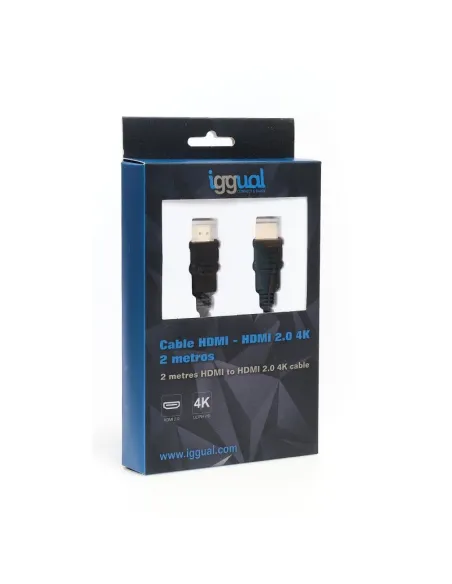 Iggual IGG317778 Cable HDMI 2.0 4K 2 M Negro