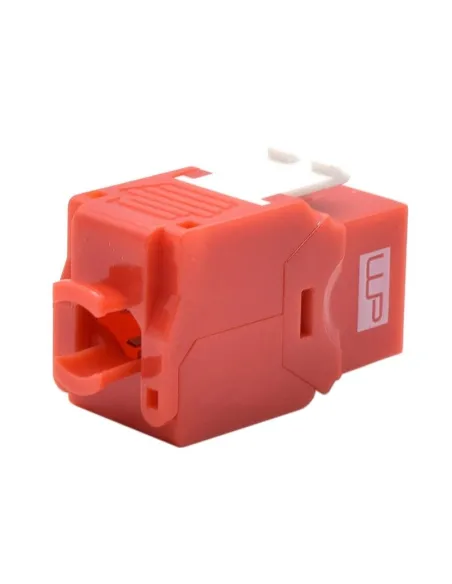 WP WPC-KEY-6AUP-TL/R Keystone Cat. 6A UTP RJ45 Hembra Rojo