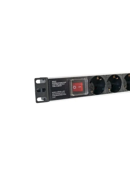 2LAN Regleta 19" 8 Schuko Interruptor