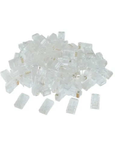 Gembird LC-8P8C-002/100 Conector RJ45 Cat.6 UTP Sólidos Bolsa 100 Unidades Transparente